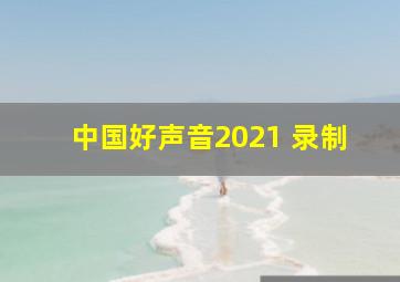 中国好声音2021 录制